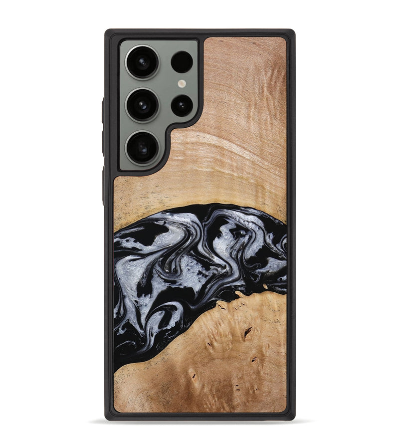 Galaxy S23 Ultra Wood Phone Case - Aviana (Black & White, 773307)
