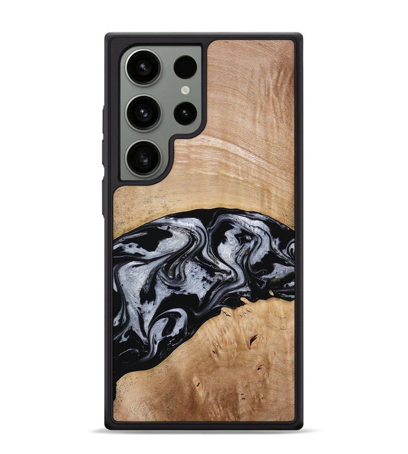 Galaxy S24 Ultra Wood Phone Case - Aviana (Black & White, 773307)