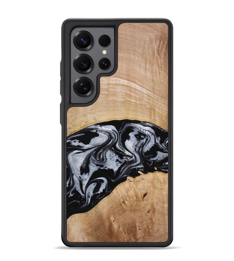 Galaxy S25 Ultra Wood Phone Case - Aviana (Black & White, 773307)