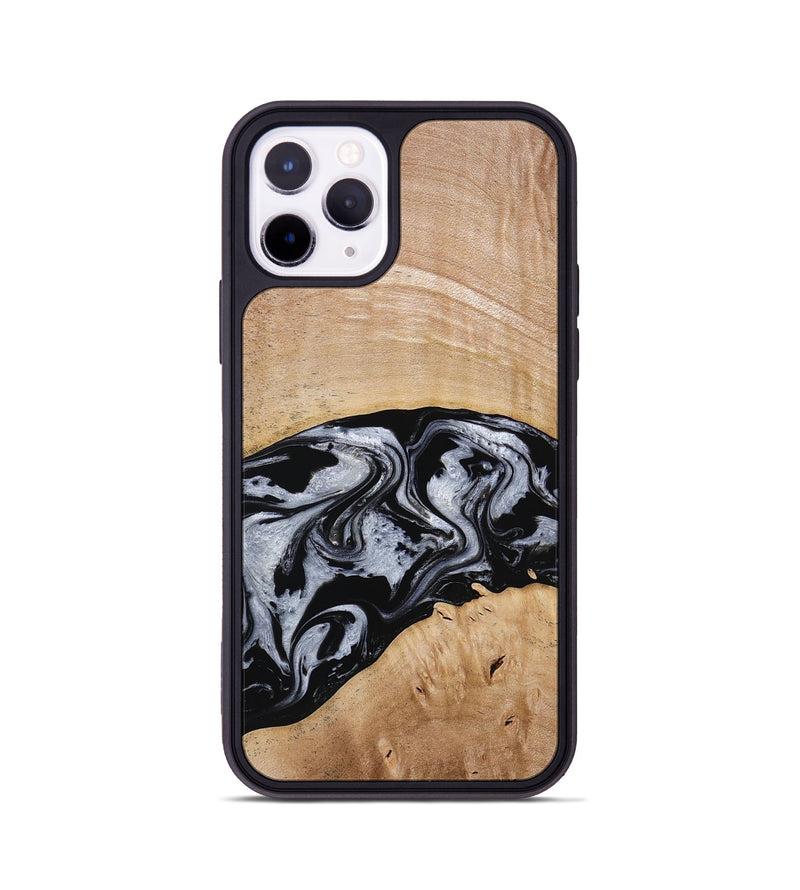 iPhone 11 Pro Wood Phone Case - Aviana (Black & White, 773307)
