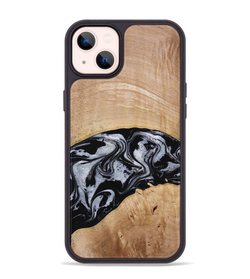iPhone 14 Plus Wood Phone Case - Aviana (Black & White, 773307)