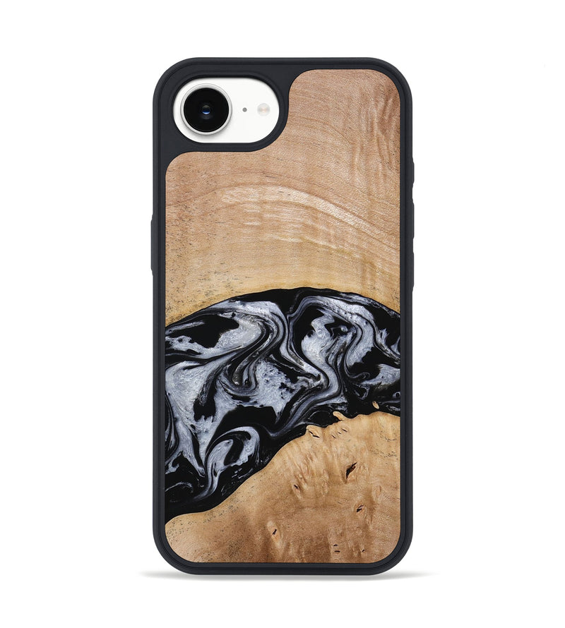 iPhone 16e Wood Phone Case - Aviana (Black & White, 773307)