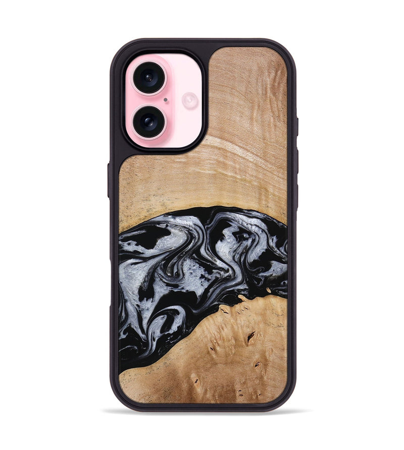 iPhone 17 Wood Phone Case - Aviana (Black & White, 773307)
