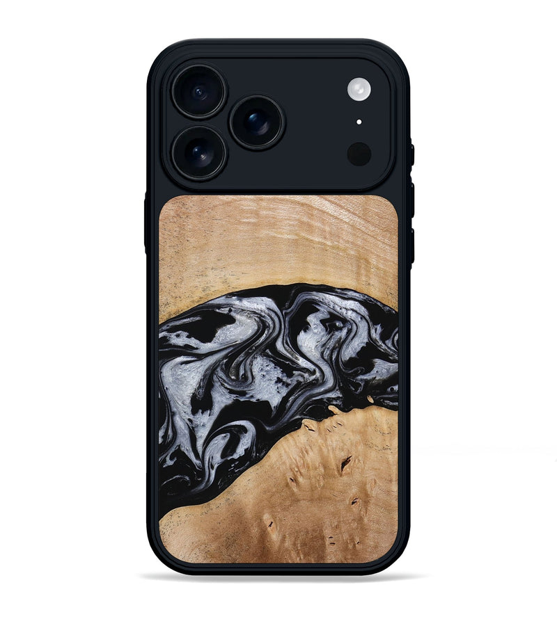 iPhone 17 Pro Max Wood Phone Case - Aviana (Black & White, 773307)