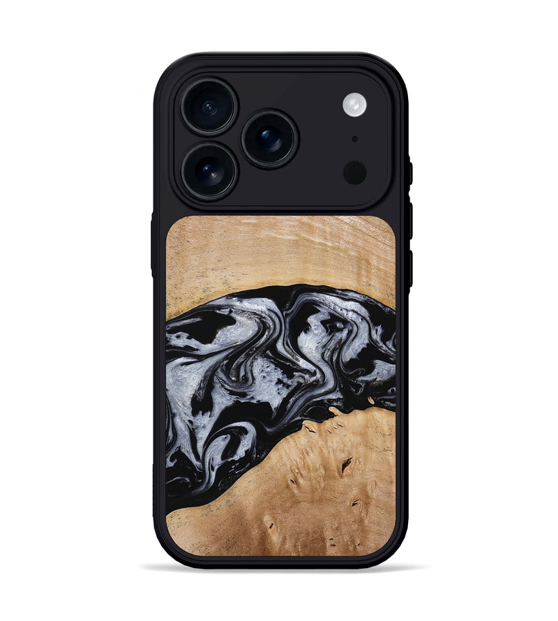 iPhone 17 Pro Wood Phone Case - Aviana (Black & White, 773307)