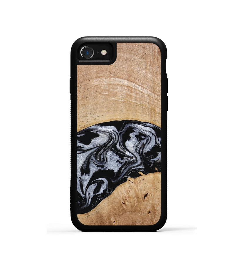 iPhone SE Wood Phone Case - Aviana (Black & White, 773307)