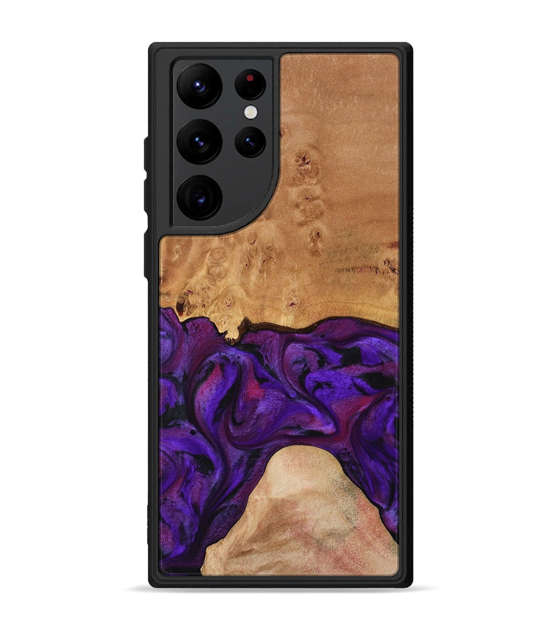 Galaxy S22 Ultra Wood Phone Case - Ivanna (Purple, 773322)
