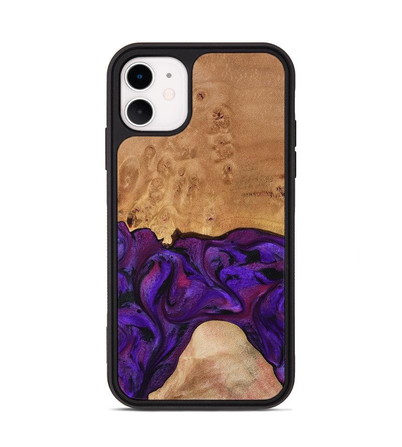 iPhone 11 Wood Phone Case - Ivanna (Purple, 773322)