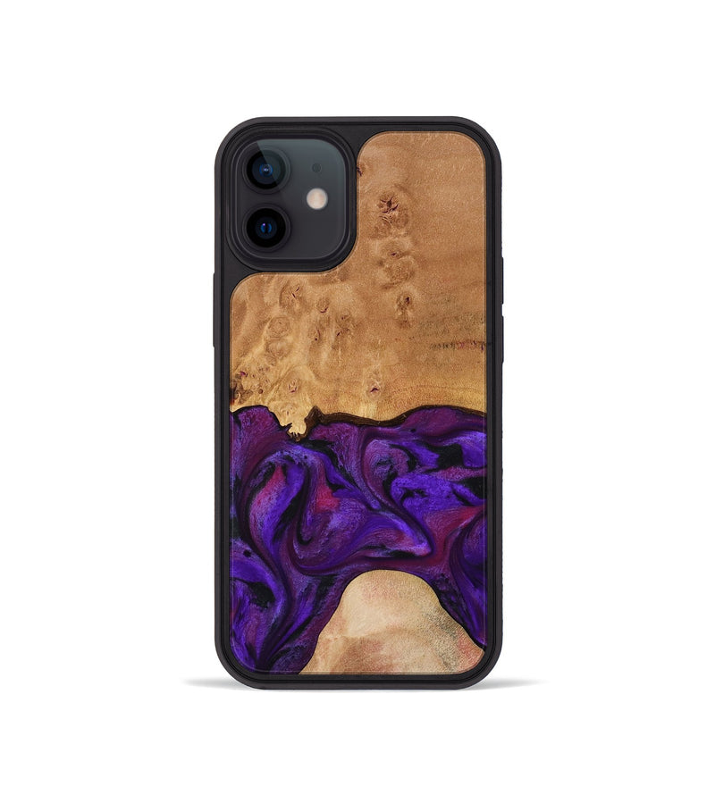 iPhone 12 mini Wood Phone Case - Ivanna (Purple, 773322)
