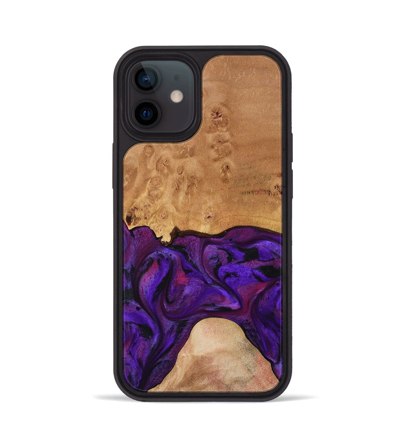iPhone 12 Wood Phone Case - Ivanna (Purple, 773322)