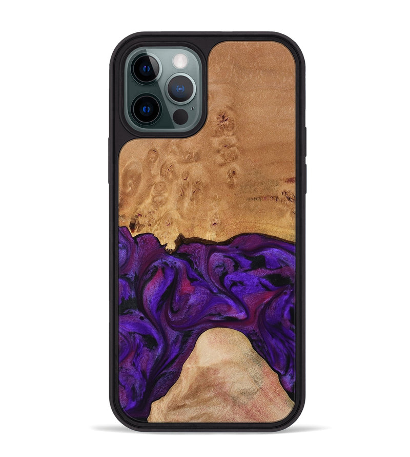 iPhone 12 Pro Max Wood Phone Case - Ivanna (Purple, 773322)