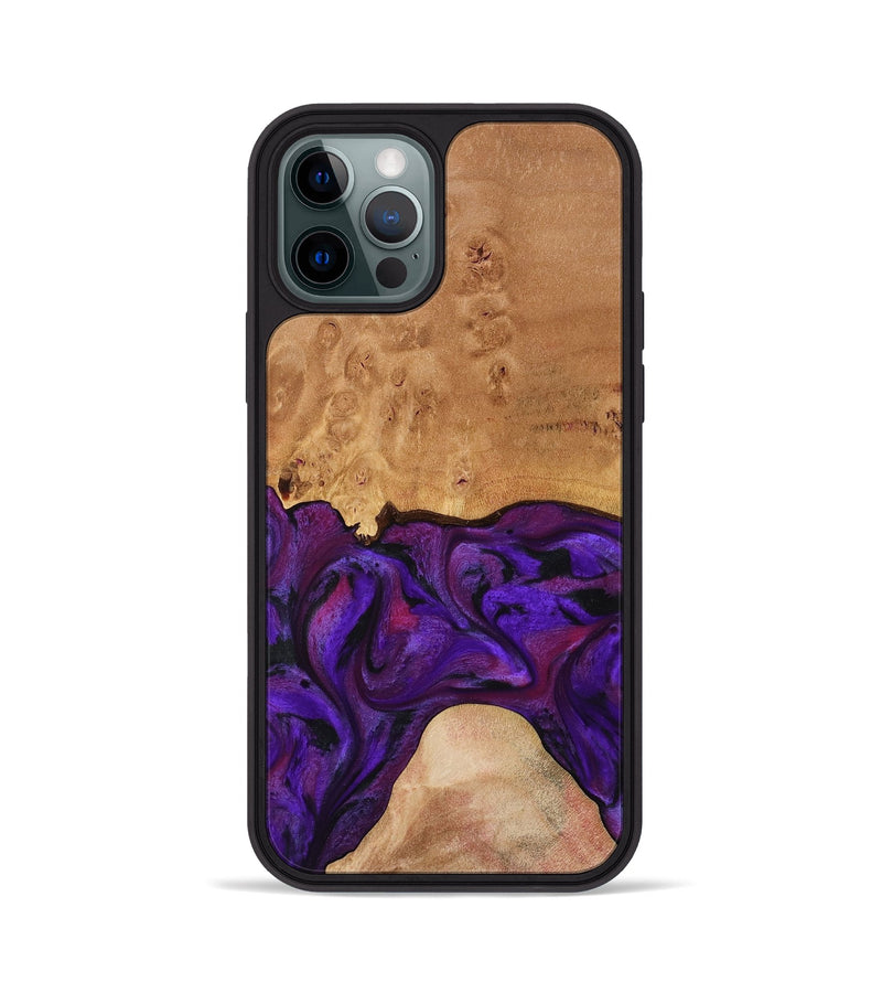 iPhone 12 Pro Wood Phone Case - Ivanna (Purple, 773322)