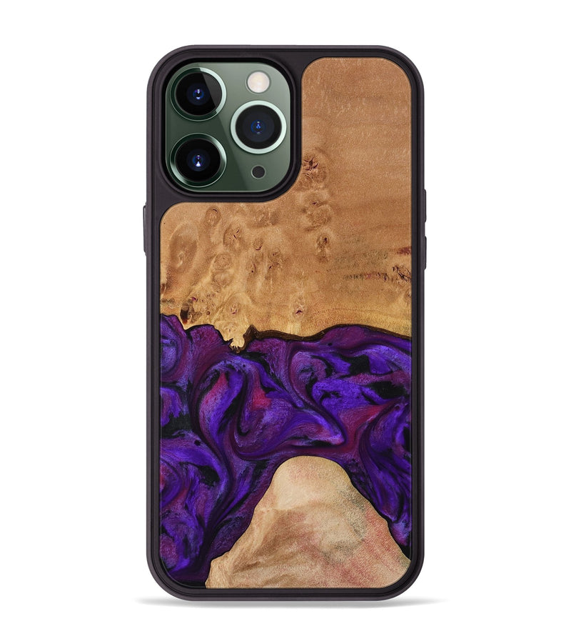 iPhone 13 Pro Max Wood Phone Case - Ivanna (Purple, 773322)