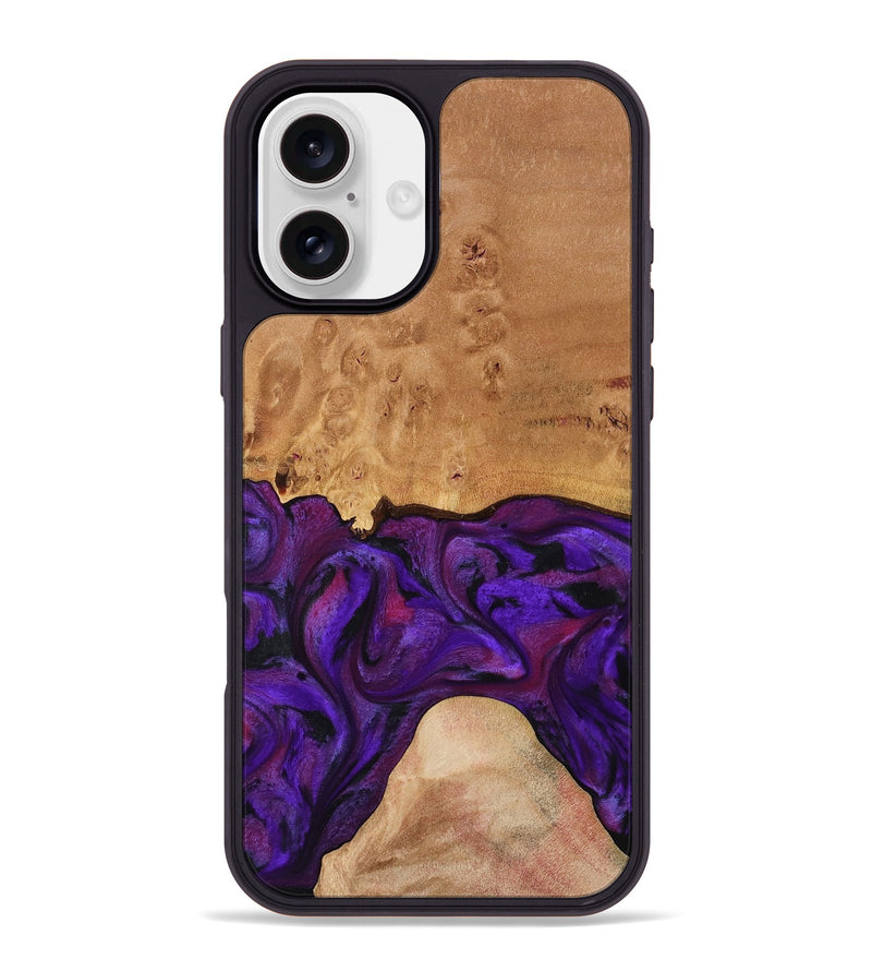 iPhone 16 Plus Wood Phone Case - Ivanna (Purple, 773322)