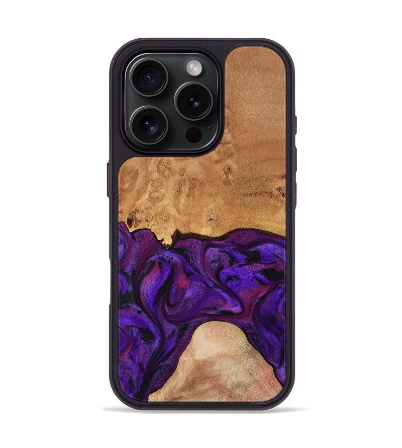 iPhone 16 Pro Wood Phone Case - Ivanna (Purple, 773322)