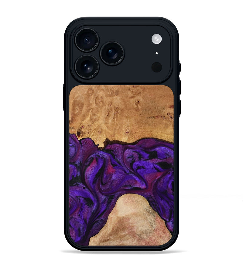 iPhone 17 Pro Max Wood Phone Case - Ivanna (Purple, 773322)