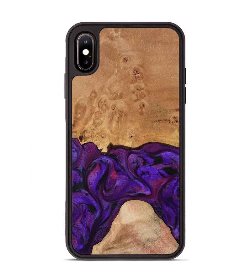 iPhone Xs Max Wood Phone Case - Ivanna (Purple, 773322)