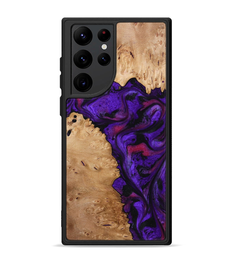 Galaxy S22 Ultra Wood Phone Case - Keyla (Purple, 773342)