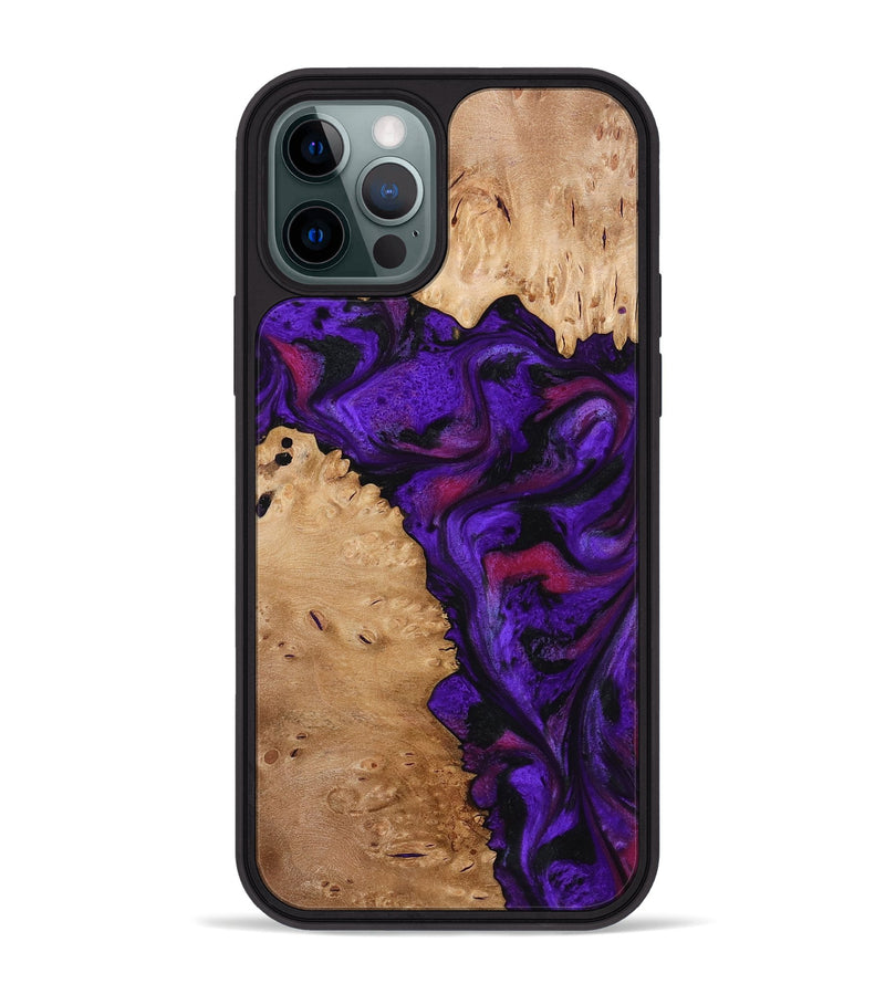 iPhone 12 Pro Max Wood Phone Case - Keyla (Purple, 773342)