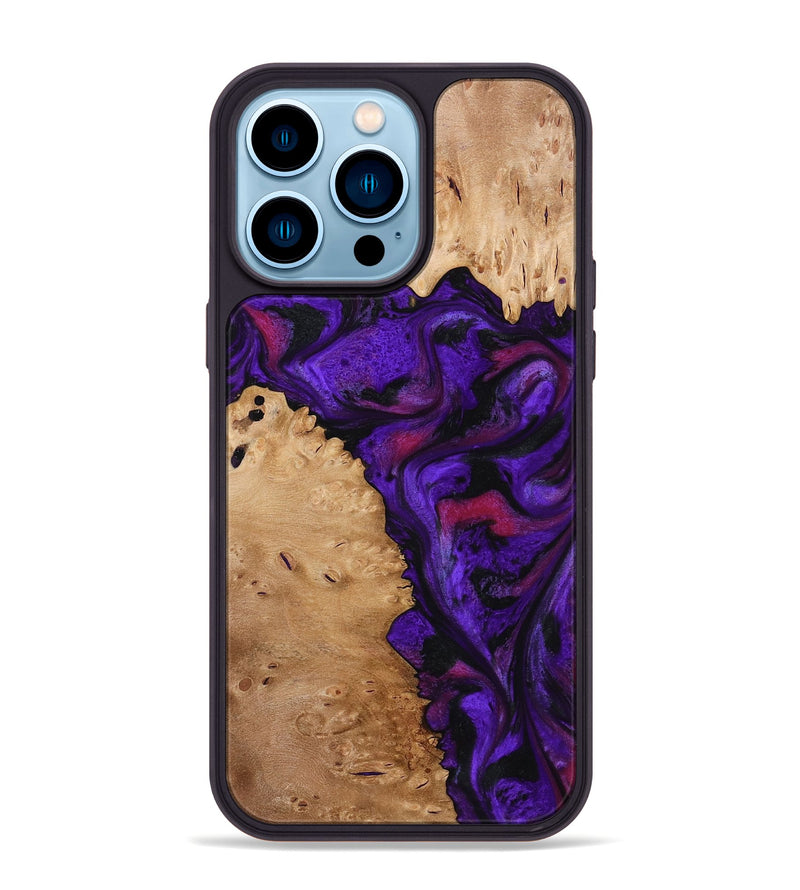 iPhone 14 Pro Max Wood Phone Case - Keyla (Purple, 773342)
