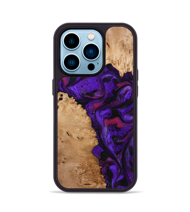 iPhone 14 Pro Wood Phone Case - Keyla (Purple, 773342)