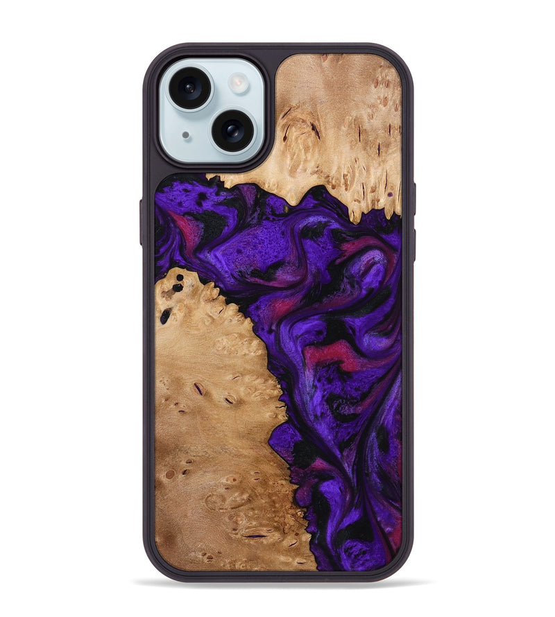 iPhone 15 Plus Wood Phone Case - Keyla (Purple, 773342)