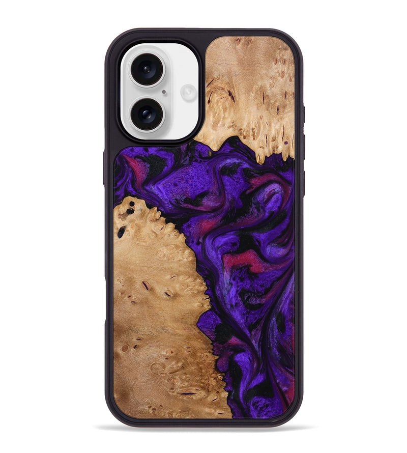 iPhone 16 Plus Wood Phone Case - Keyla (Purple, 773342)