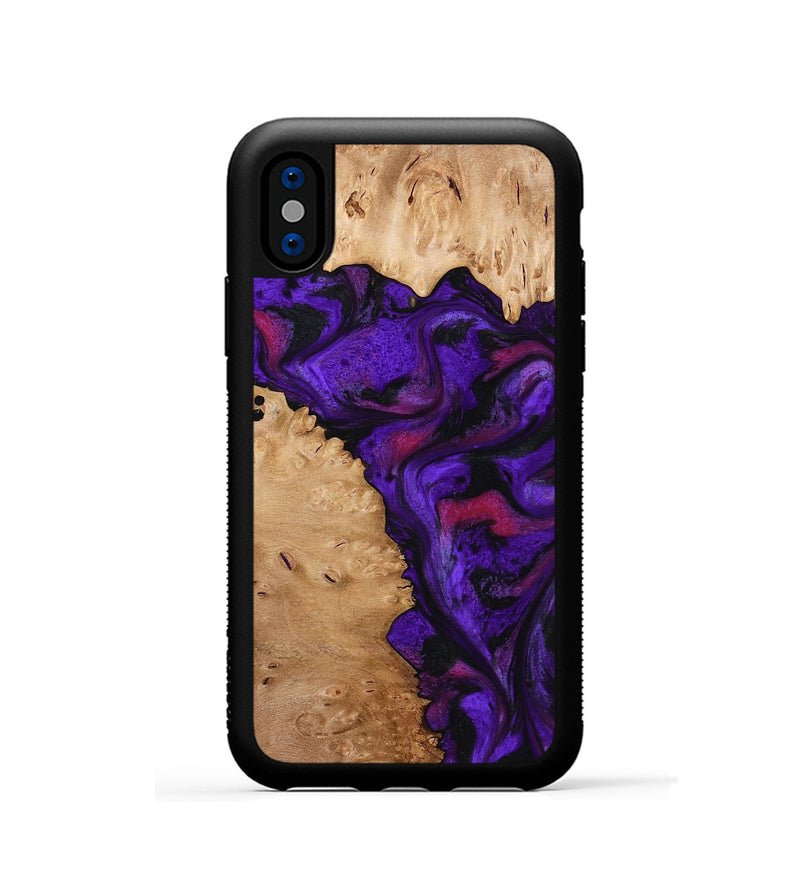 iPhone Xs Wood Phone Case - Keyla (Purple, 773342)