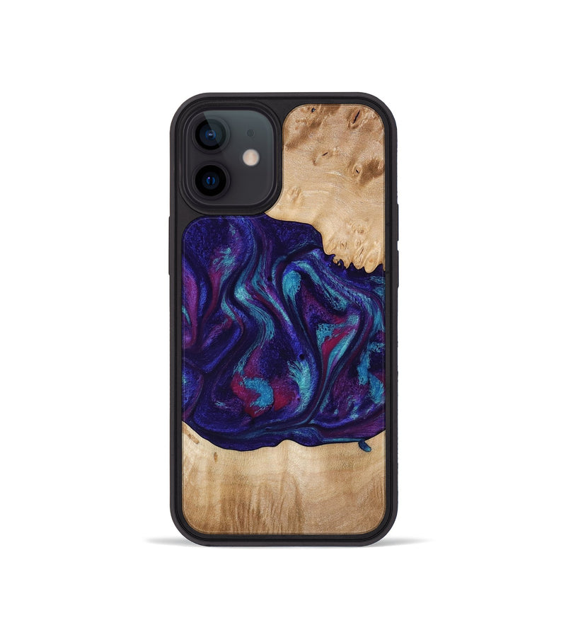 iPhone 12 mini Wood Phone Case - Devante (Purple, 773347)