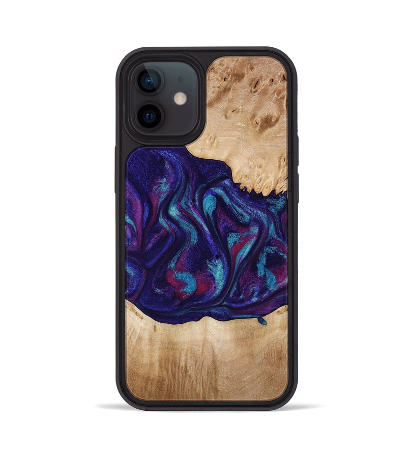 iPhone 12 Wood Phone Case - Devante (Purple, 773347)