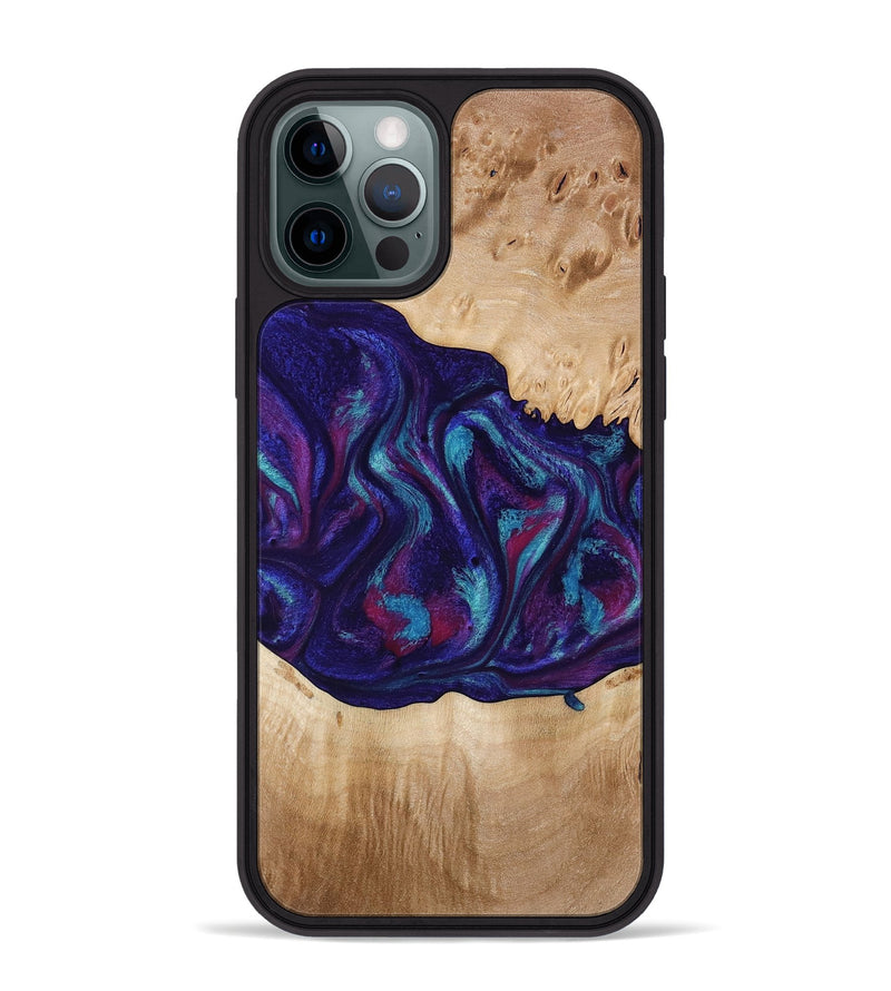 iPhone 12 Pro Max Wood Phone Case - Devante (Purple, 773347)