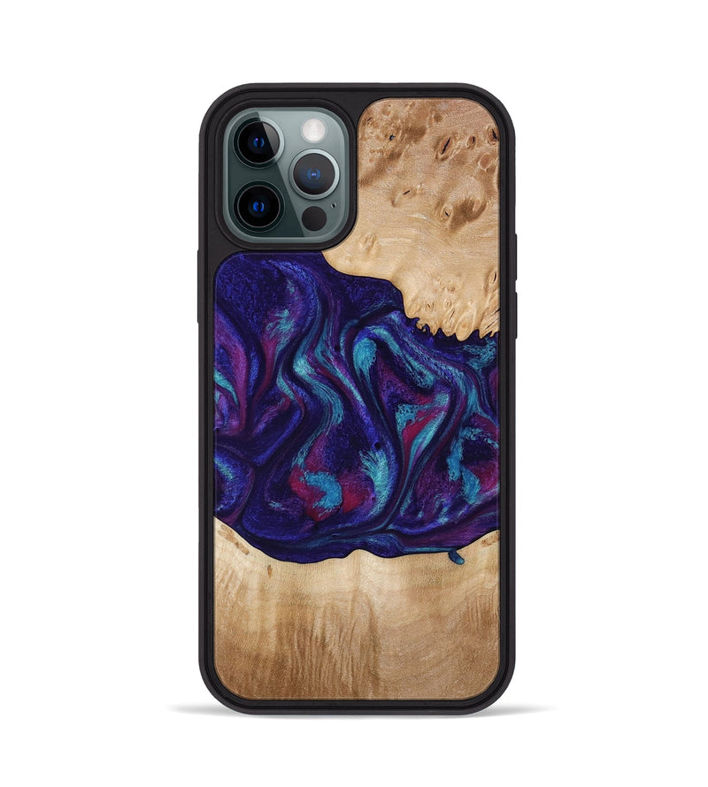 iPhone 12 Pro Wood Phone Case - Devante (Purple, 773347)