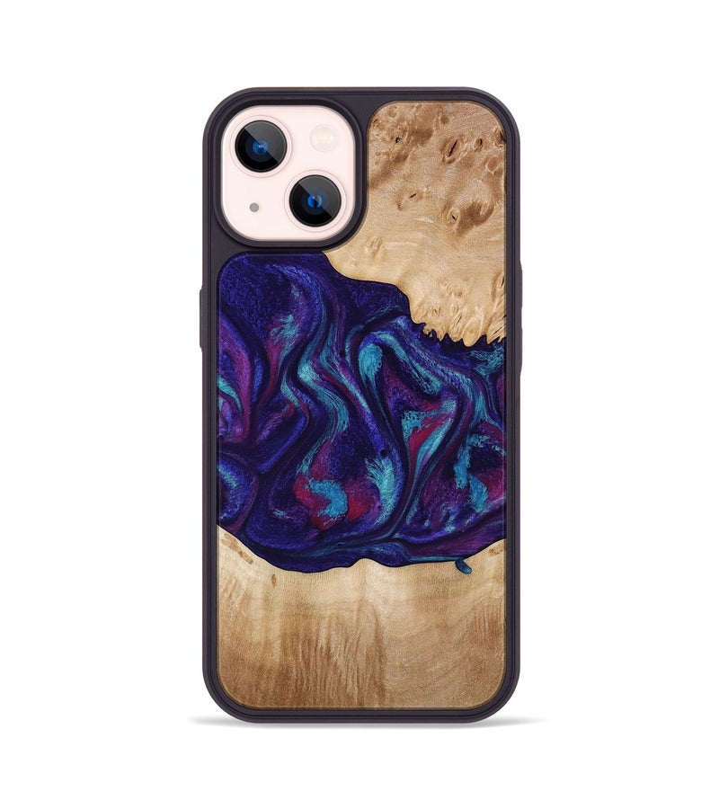 iPhone 14 Wood Phone Case - Devante (Purple, 773347)