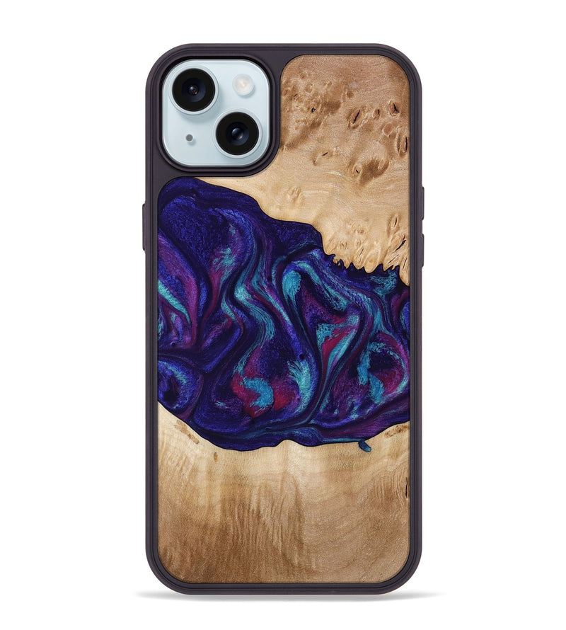iPhone 15 Plus Wood Phone Case - Devante (Purple, 773347)