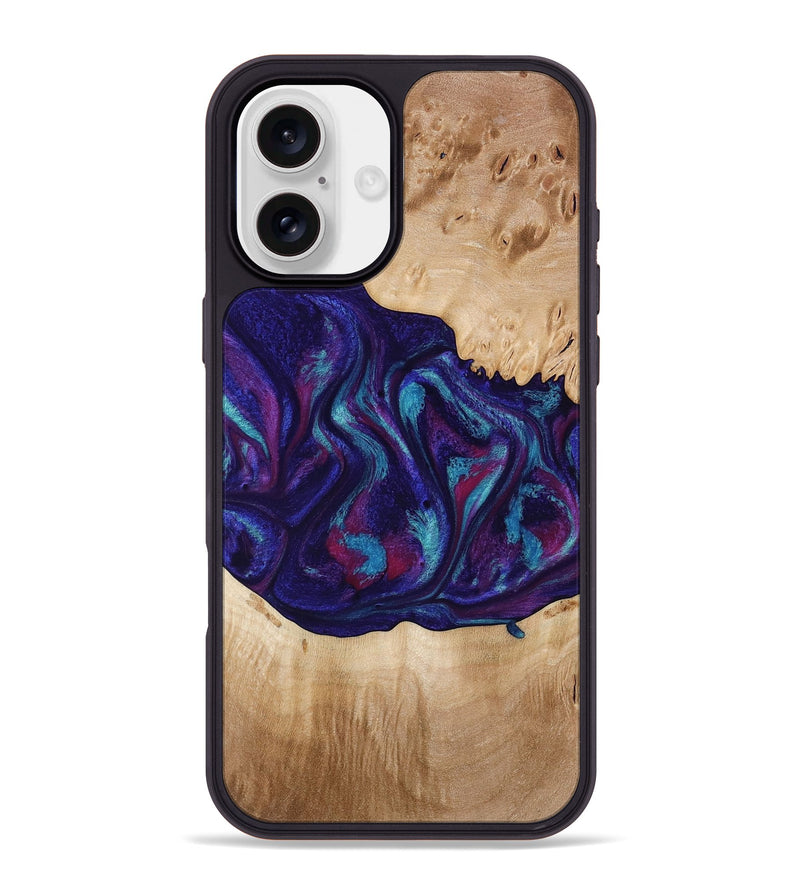iPhone 16 Plus Wood Phone Case - Devante (Purple, 773347)