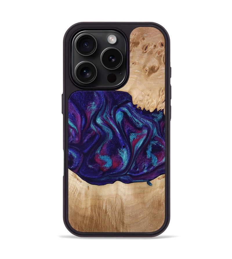 iPhone 16 Pro Wood Phone Case - Devante (Purple, 773347)