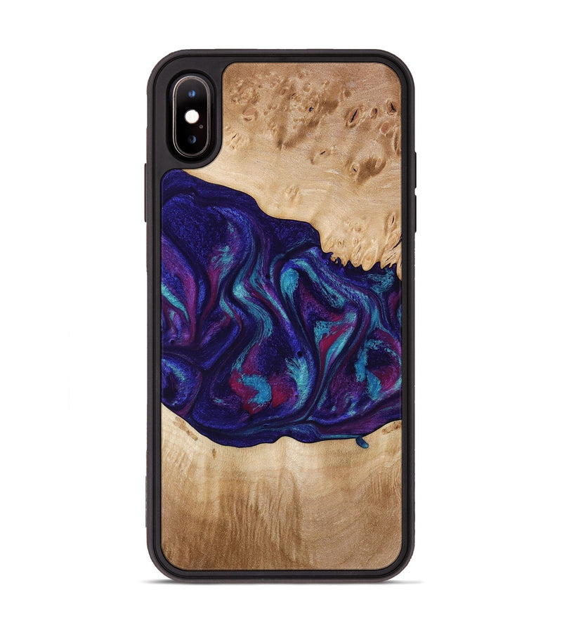 iPhone Xs Max Wood Phone Case - Devante (Purple, 773347)