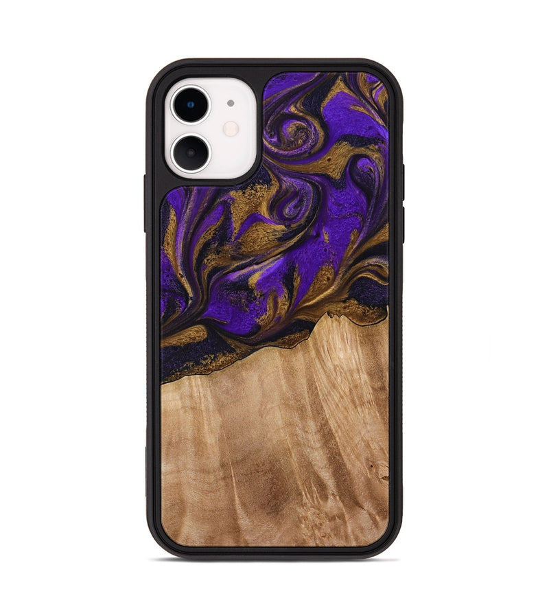 iPhone 11 Wood Phone Case - Kaley (Purple, 773360)
