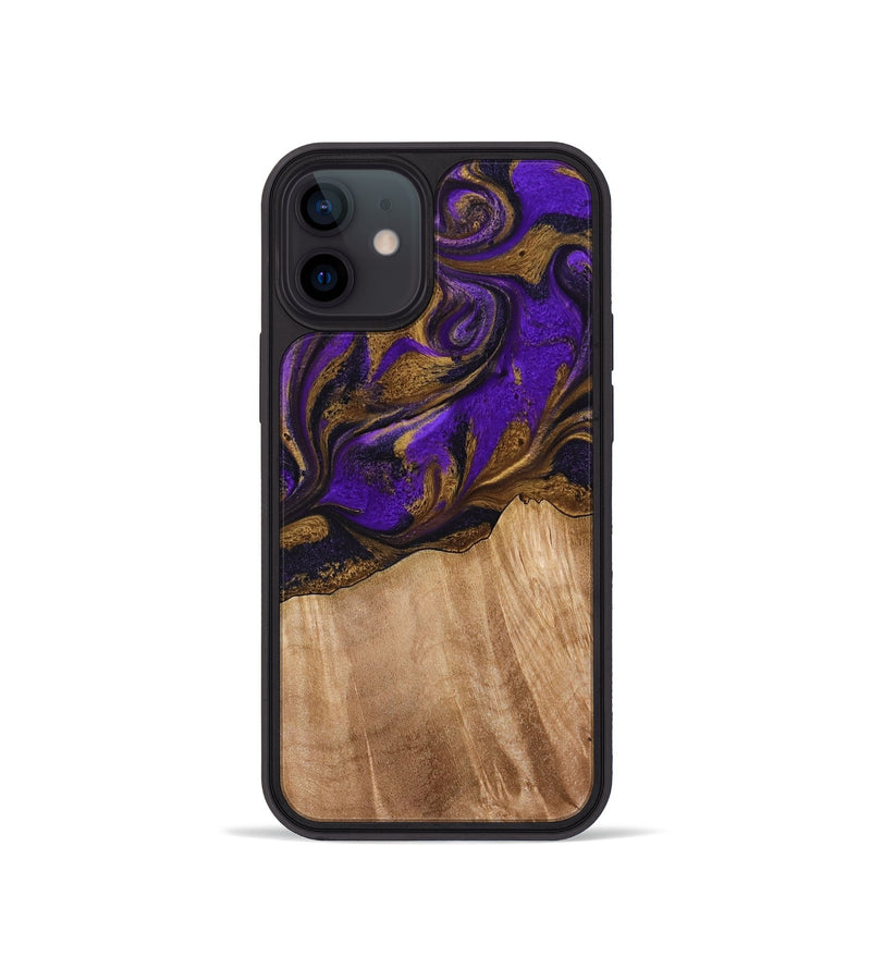 iPhone 12 mini Wood Phone Case - Kaley (Purple, 773360)