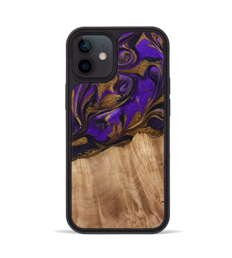 iPhone 12 Wood Phone Case - Kaley (Purple, 773360)