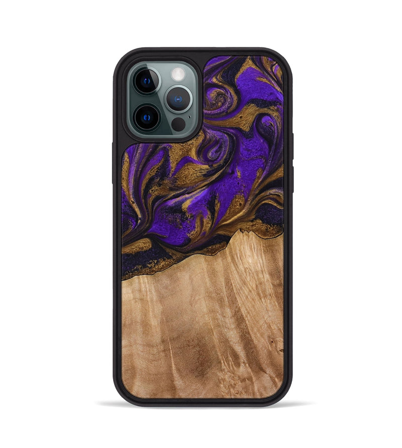 iPhone 12 Pro Wood Phone Case - Kaley (Purple, 773360)