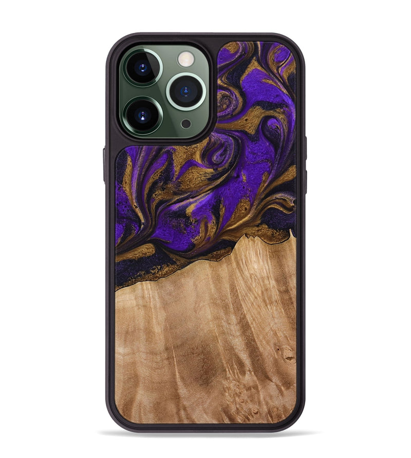 iPhone 13 Pro Max Wood Phone Case - Kaley (Purple, 773360)