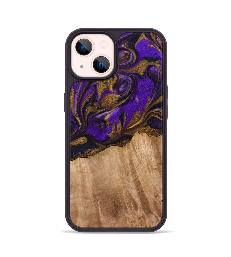 iPhone 14 Wood Phone Case - Kaley (Purple, 773360)