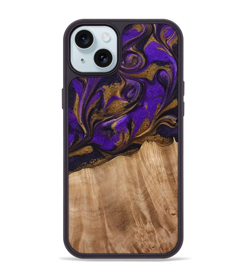 iPhone 15 Plus Wood Phone Case - Kaley (Purple, 773360)
