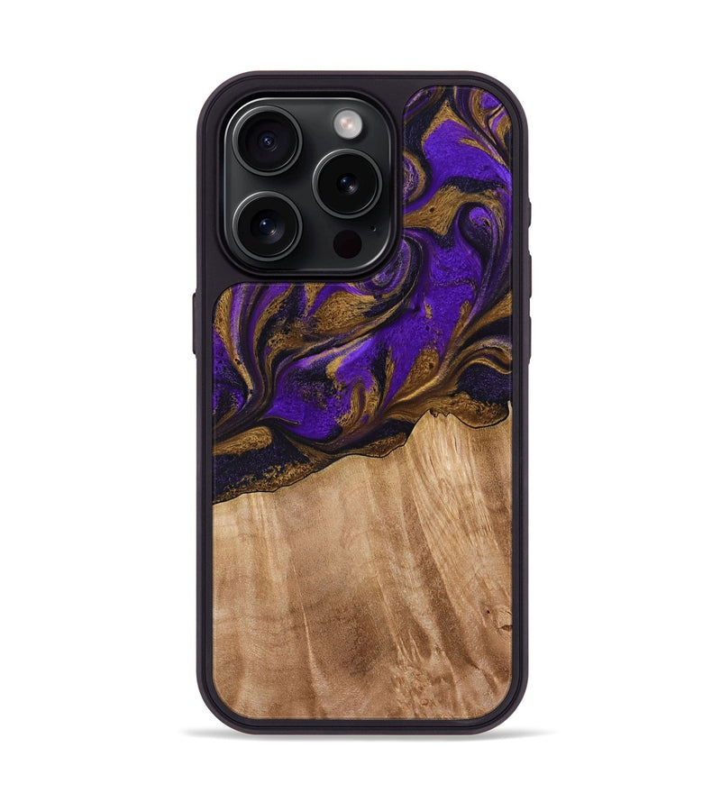iPhone 15 Pro Wood Phone Case - Kaley (Purple, 773360)