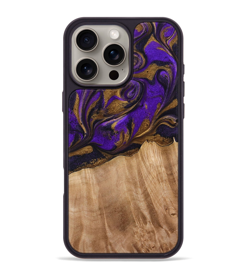 iPhone 16 Pro Max Wood Phone Case - Kaley (Purple, 773360)