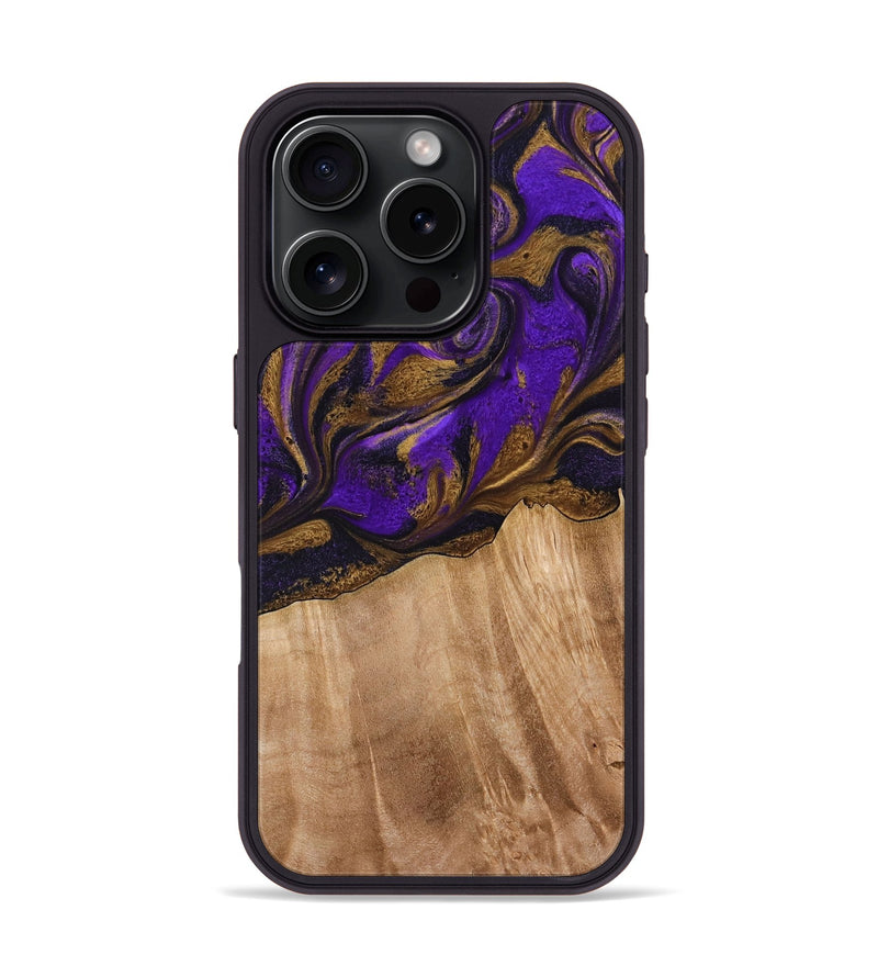 iPhone 16 Pro Wood Phone Case - Kaley (Purple, 773360)