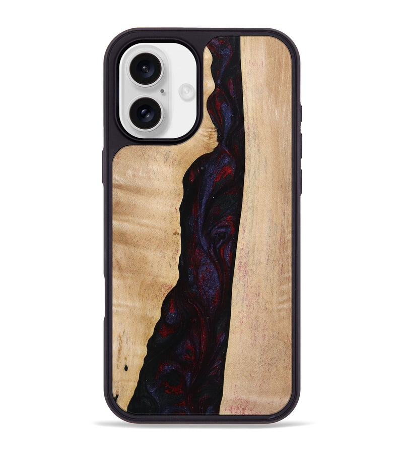 iPhone 16 Plus Wood Phone Case - Darron (Red, 773570)