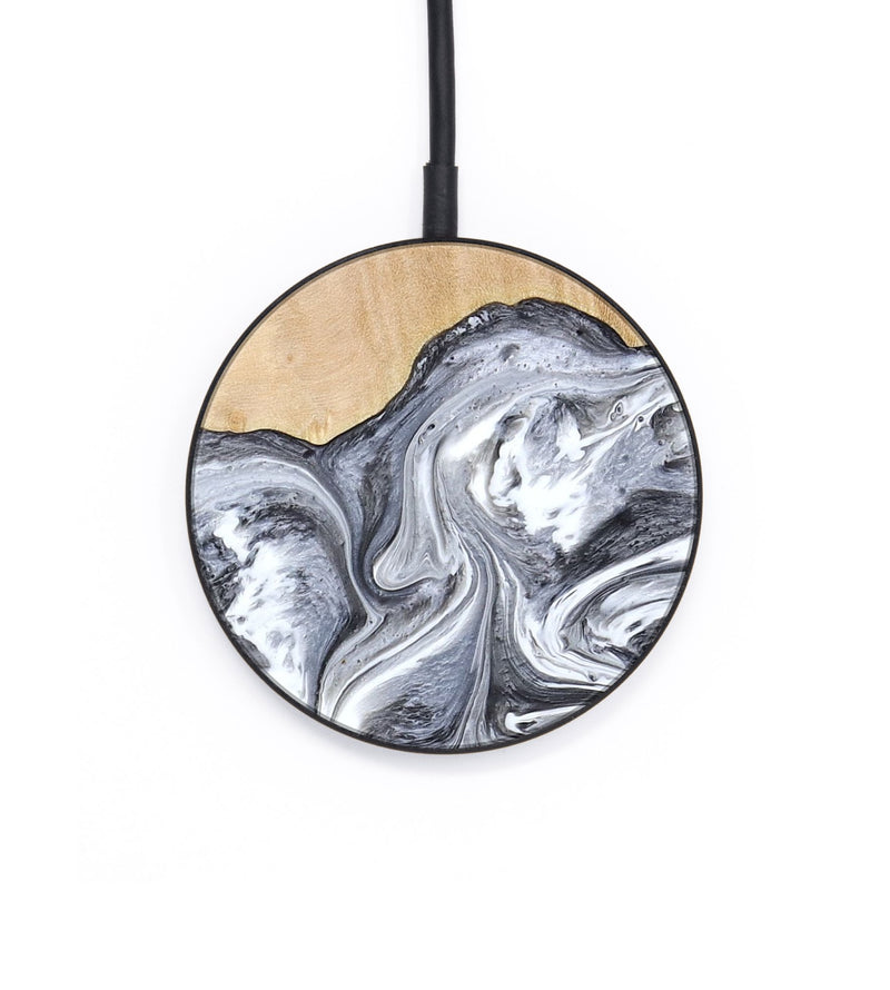 Circle Wood Wireless Charger - Lea (Black & White, 773635)