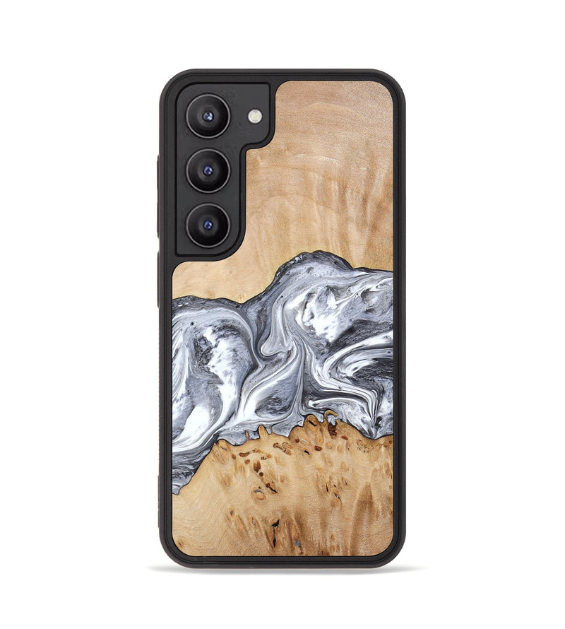 Galaxy S23 Wood Phone Case - Lea (Black & White, 773635)